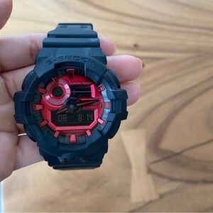 CASIO G-Shock Men (Unisex) Analog Digital Quatz Watch Black/Red